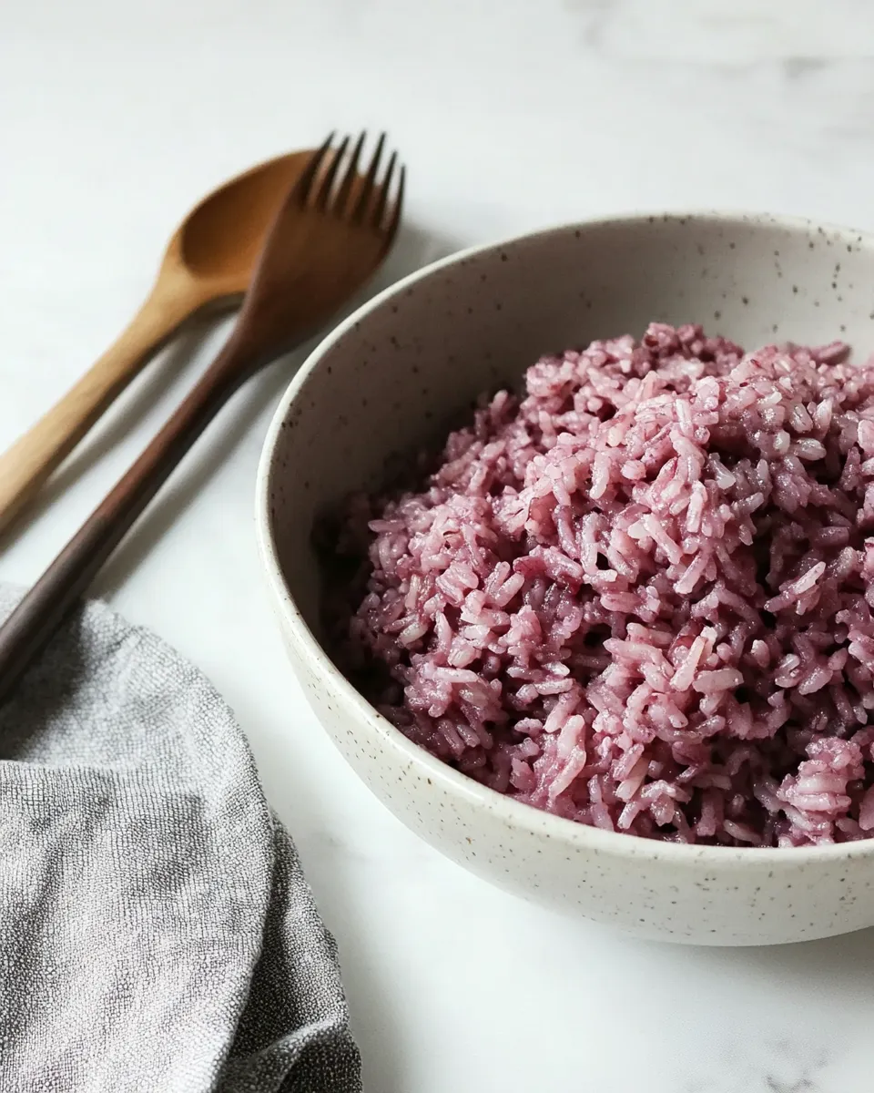 Easy Purple Rice dish photo