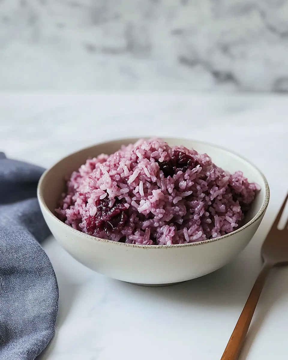 Delicious Purple Rice food shot