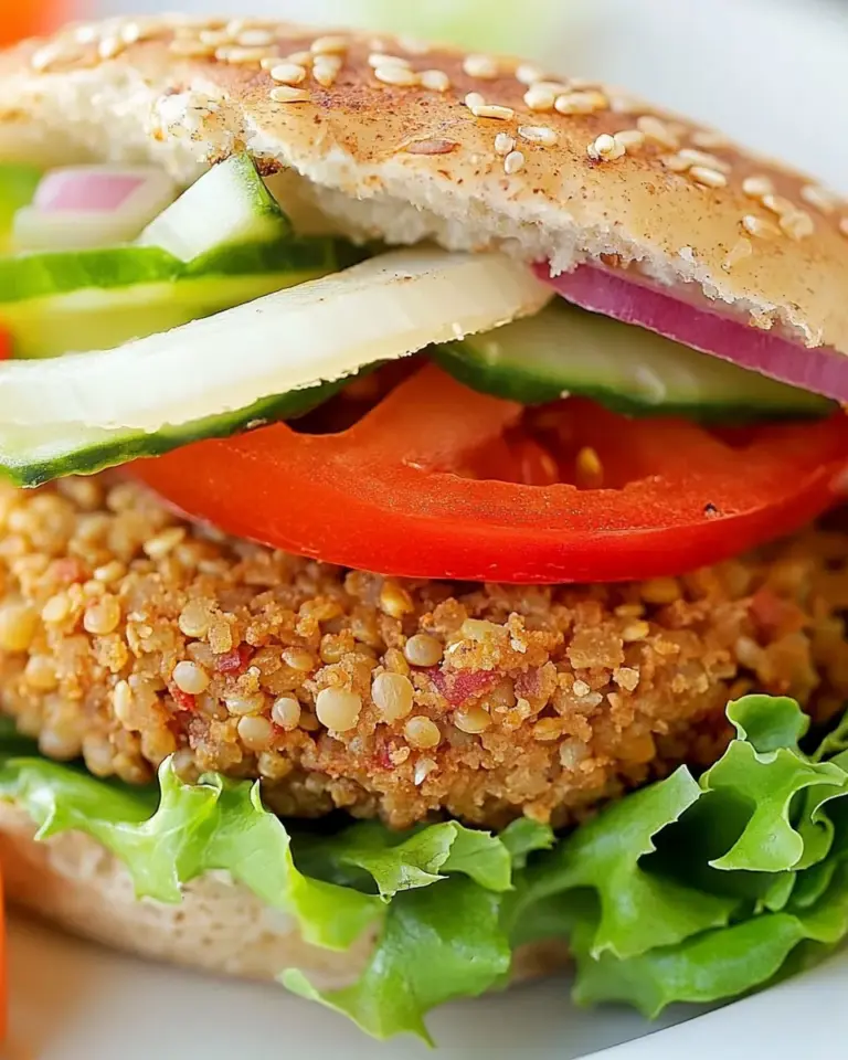 Homemade Quinoa Lentil Burger photo