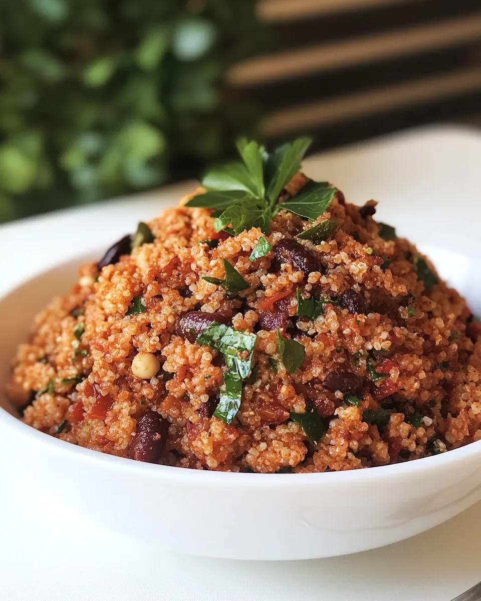 Delicious Quinoa Puttanesca shot