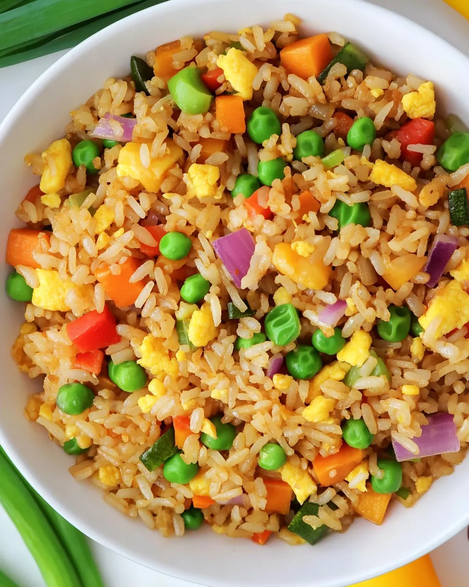 Homemade Rainbow Veggie Fried Rice (Easy!) photo