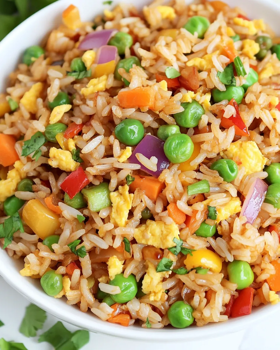 Easy Rainbow Veggie Fried Rice (Easy!) recipe photo