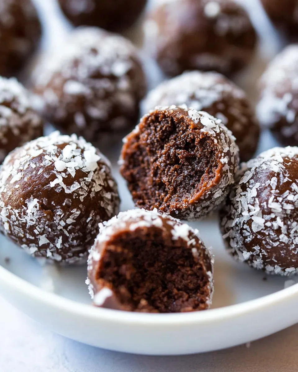 Homemade Raw Chocolate Fudge Balls photo