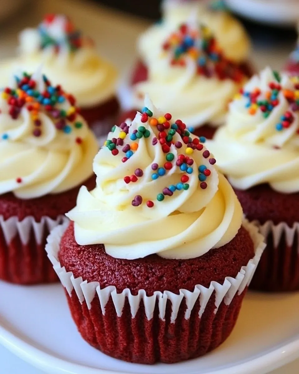 Easy Red Velvet Birthday Cupcakes recipe photo