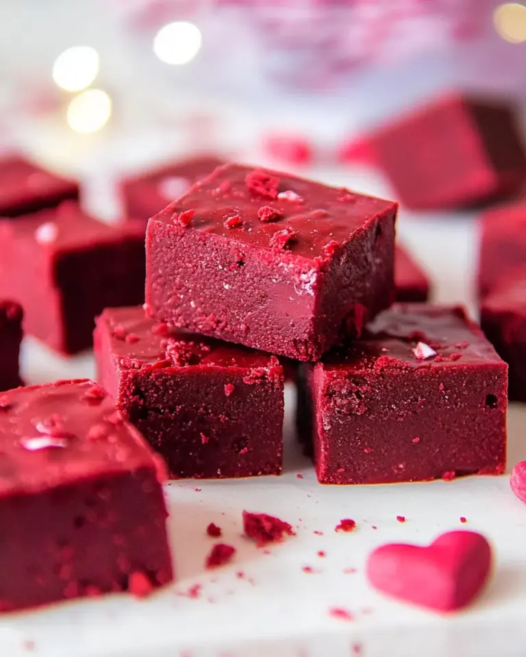 Homemade Red Velvet Fudge photo
