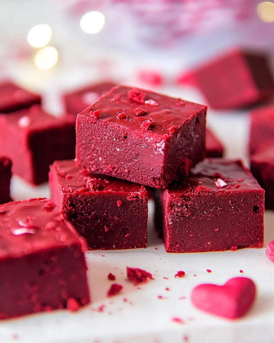 Homemade Red Velvet Fudge photo