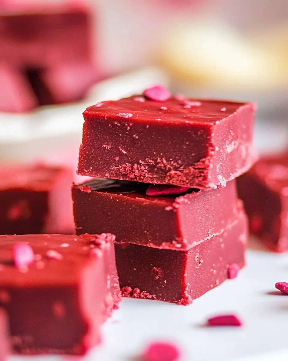 Easy Red Velvet Fudge recipe photo