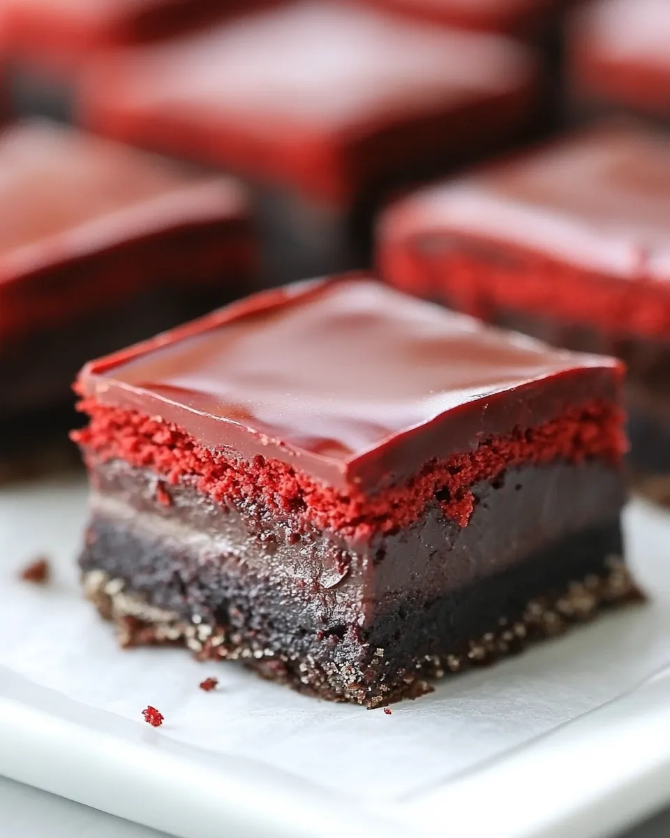 Homemade Red Velvet Nanaimo Bars photo