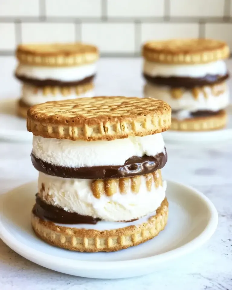 Homemade Ritz Cracker Chocolate Peanut Butter Ice Cream Sandwiches photo