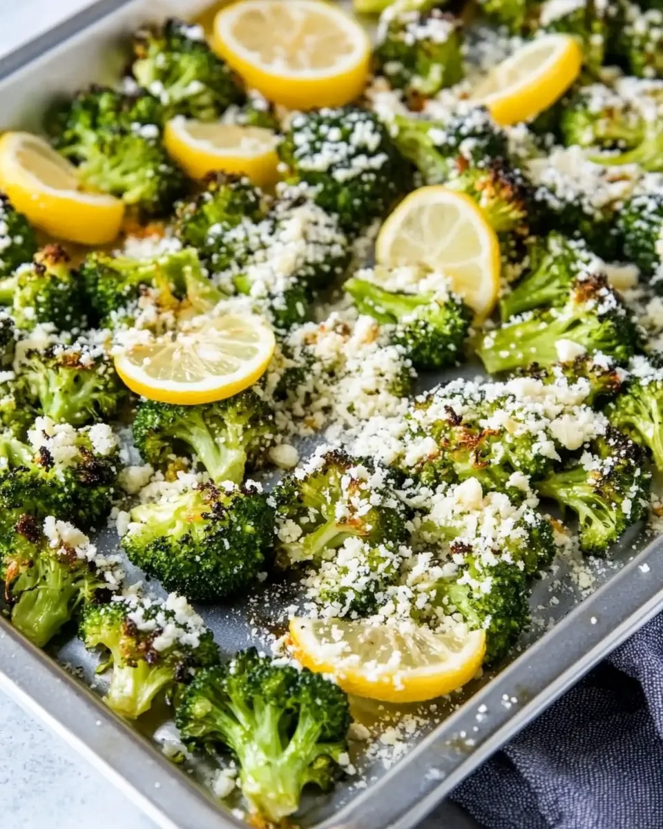 Delicious Roasted Broccoli with Lemon and Pecorino-Romano Cheese image