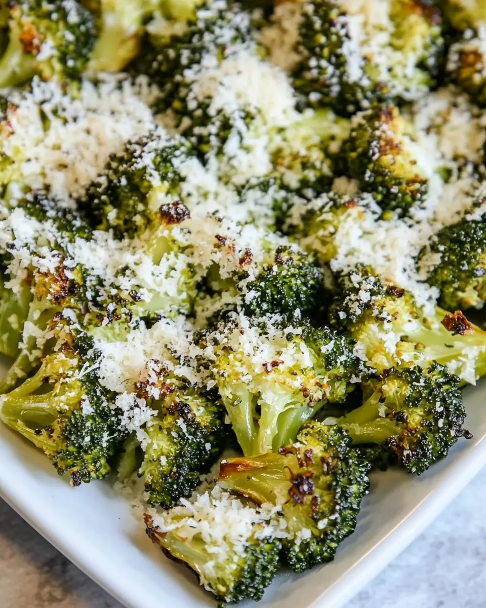 Healthy Roasted Broccoli with Lemon and Pecorino-Romano Cheese shot