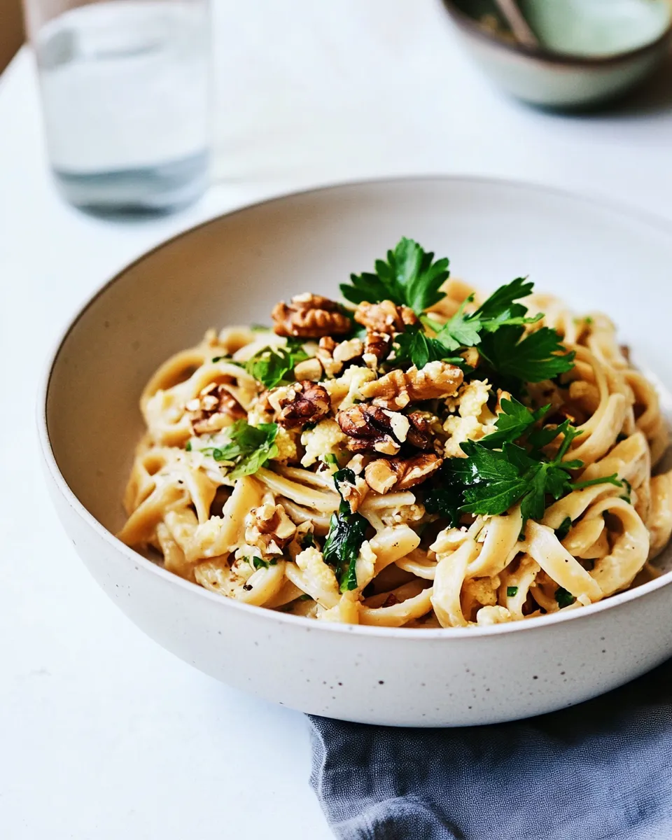 Easy Roasted Garlic & Cauliflower Pasta with Walnuts photo