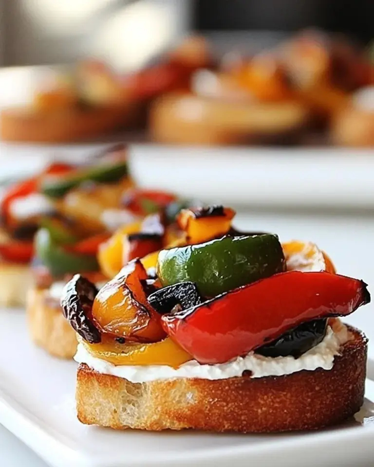 Homemade Roasted Pepper Crostini photo