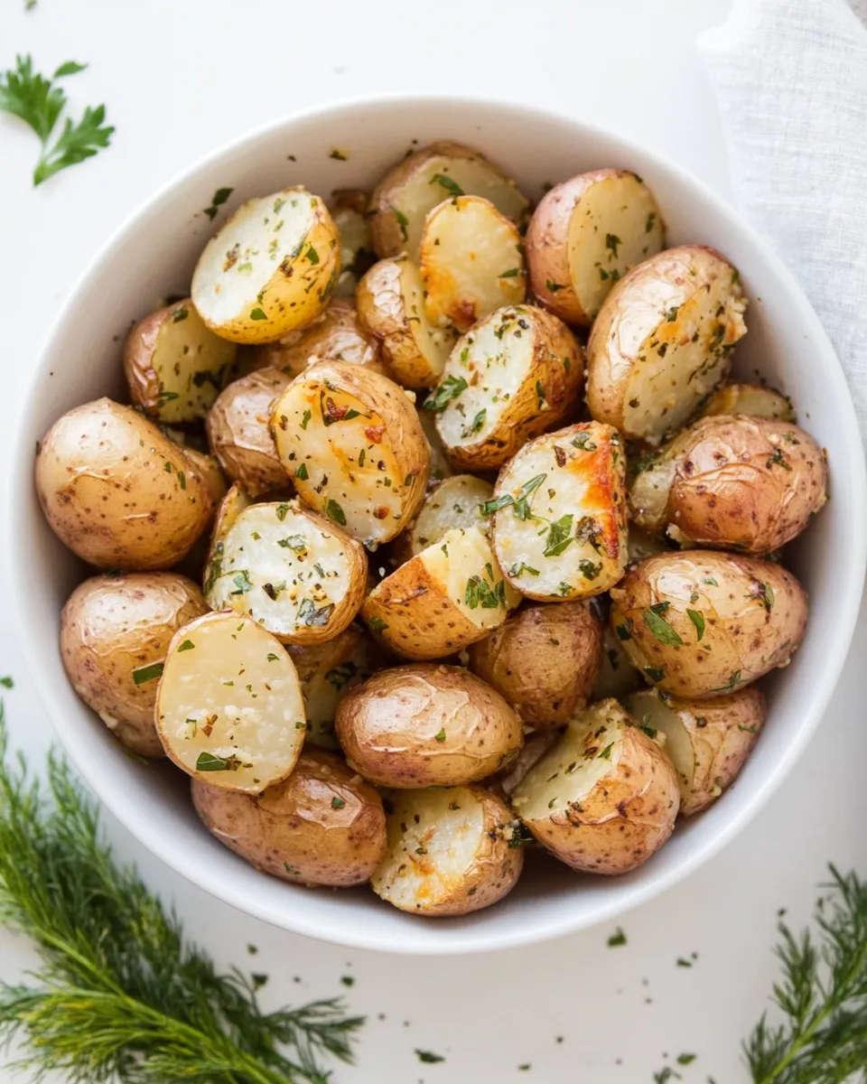 Delicious Roasted Red Potatoes shot