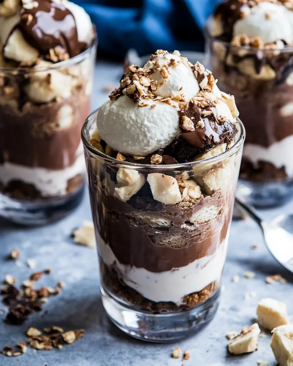 Healthy Rocky Road Pudding Parfaits. picture