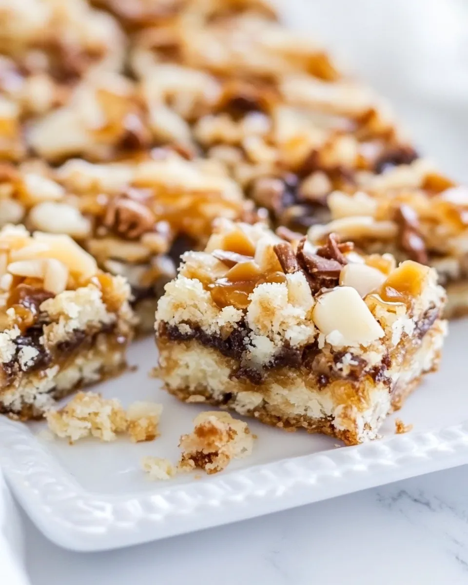 Delicious Salted Caramel Magic Bars shot