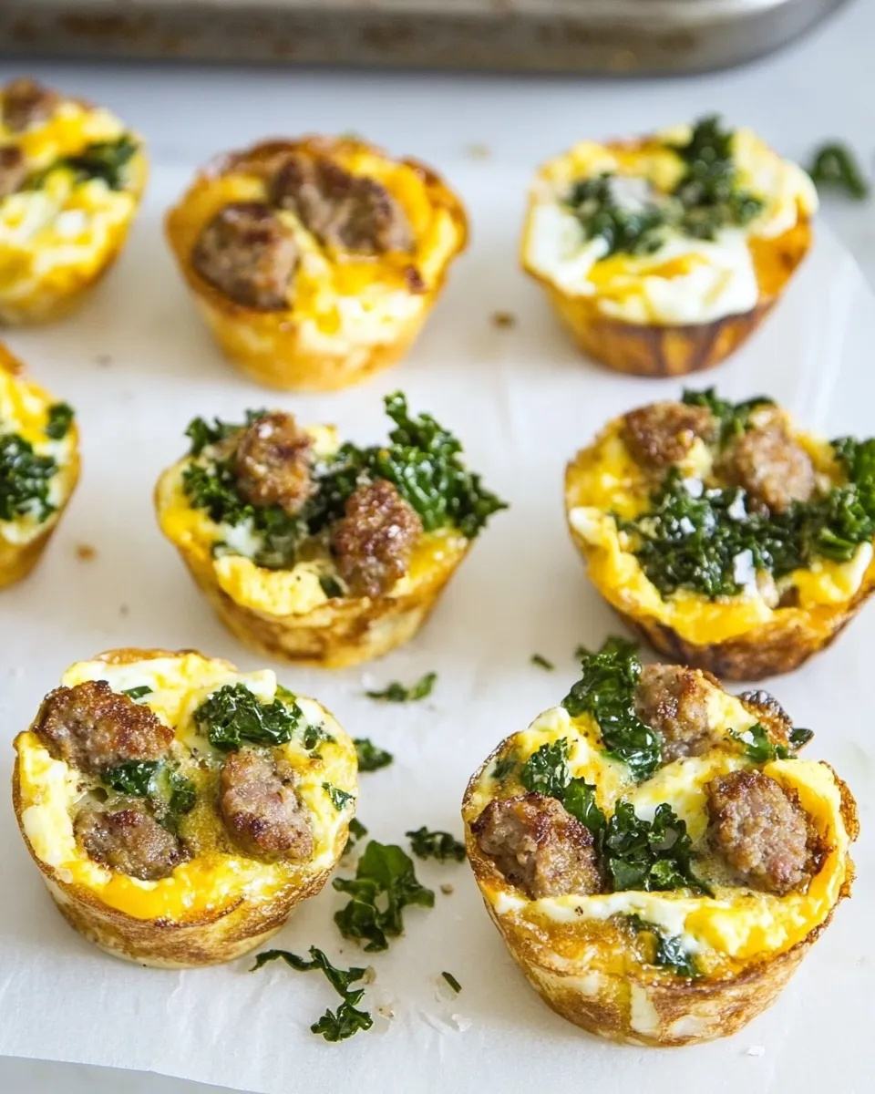 Homemade Sausage and Kale Make Ahead Egg Muffins photo