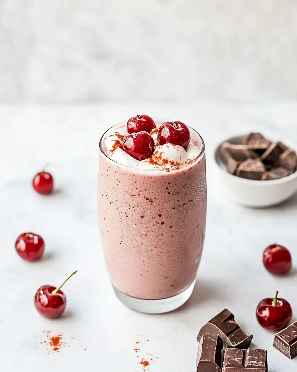 Homemade Seriously Luscious Chocolate Cherry Smoothie photo