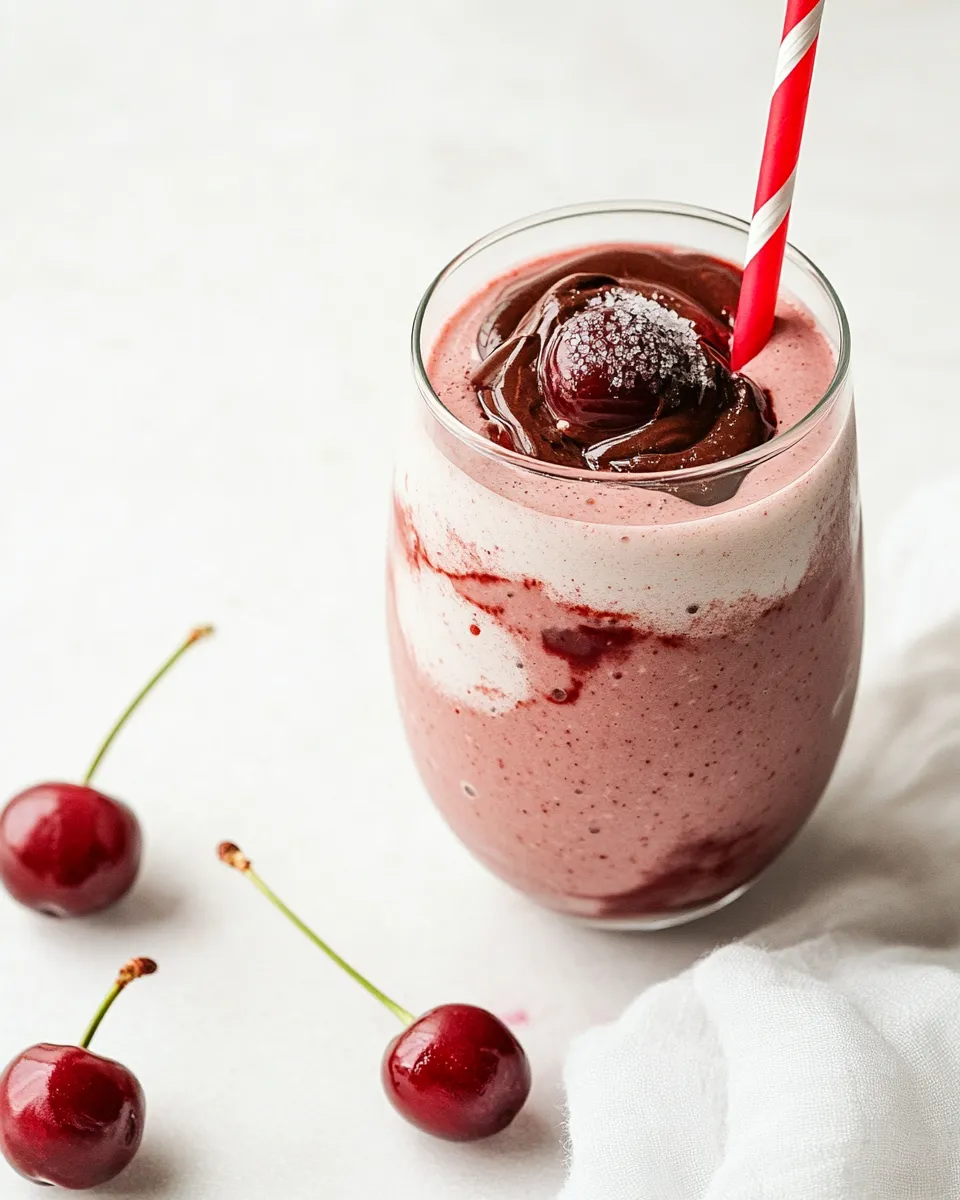 Quick Seriously Luscious Chocolate Cherry Smoothie shot