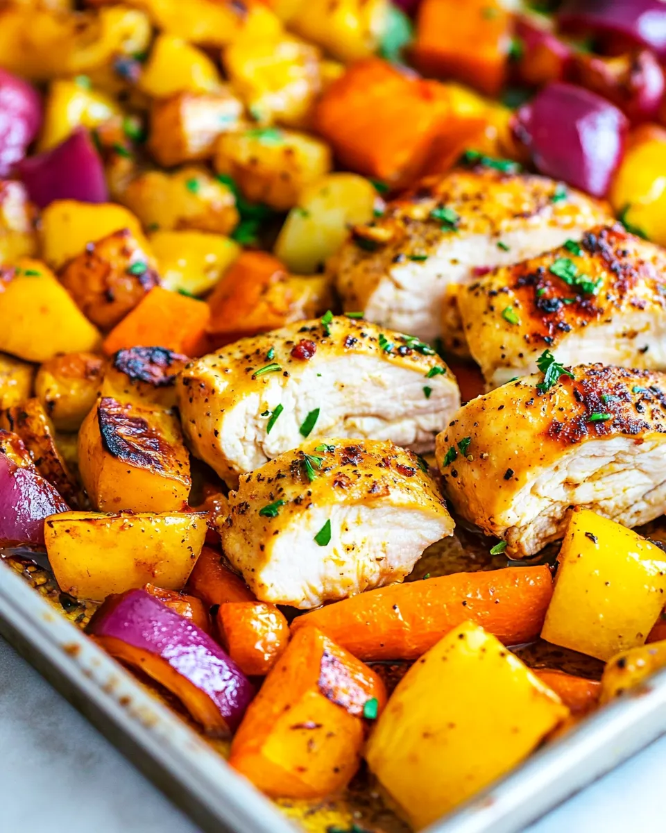 Easy Sheet Pan Skinny Lemon Pepper Chicken and Vegetables photo