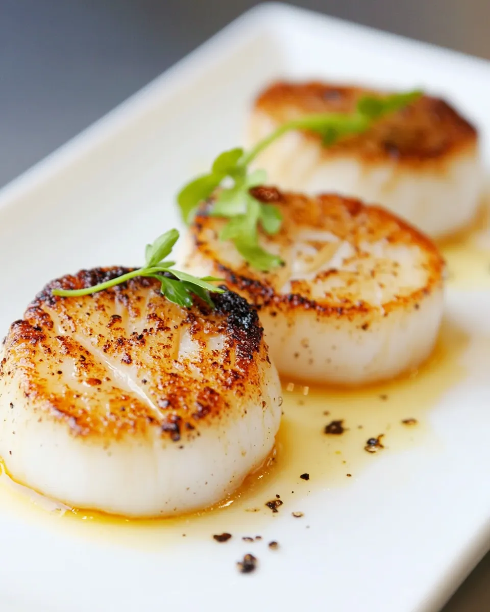 Homemade Simple Pan Seared Scallops dish photo