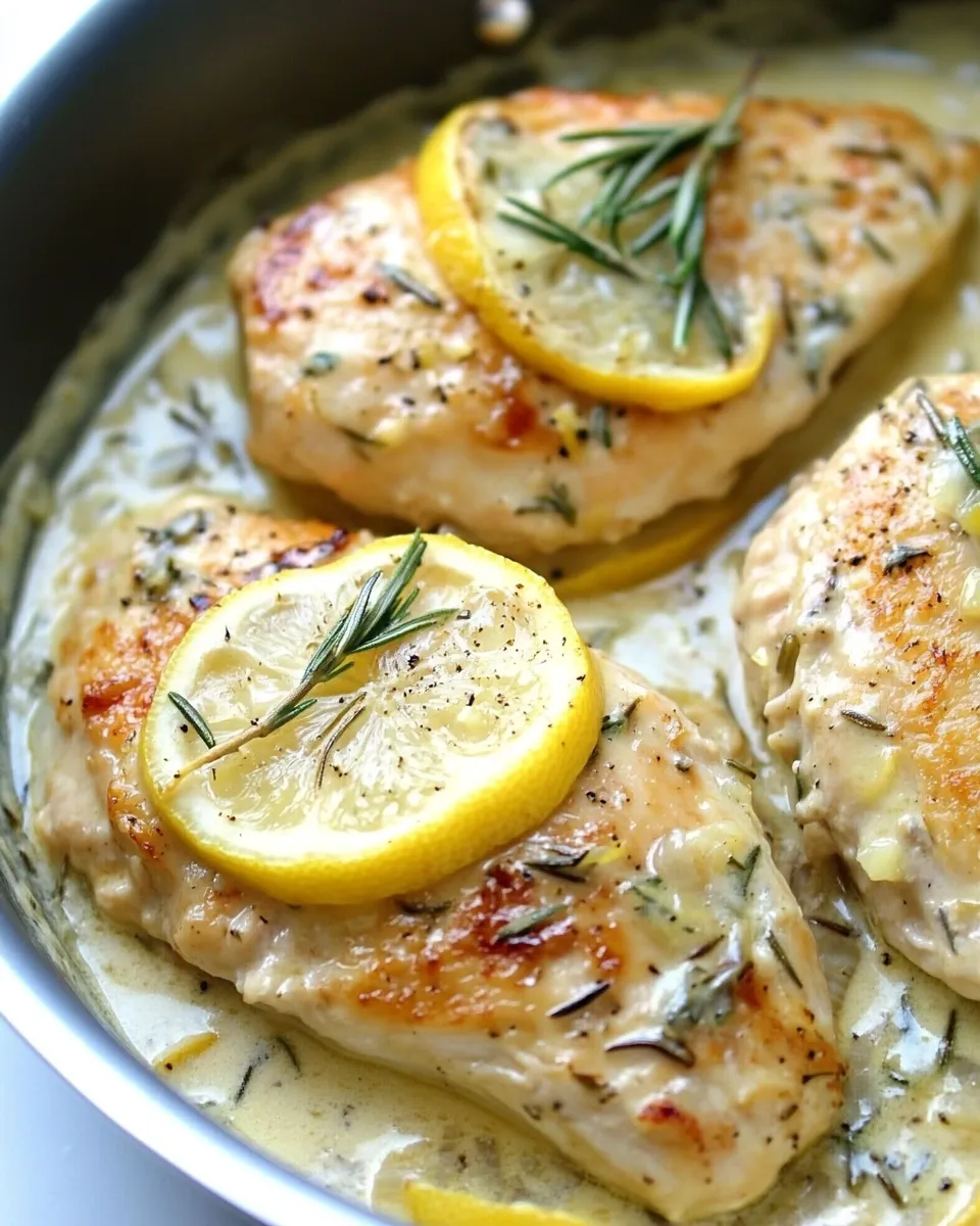 Easy Skillet Creamy Lemon Rosemary Chicken photo
