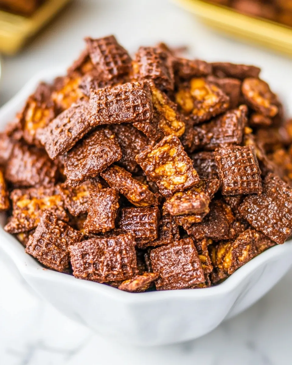 Delicious Skinny 100-Calorie Chocolate Peanut Butter Snack Mix image