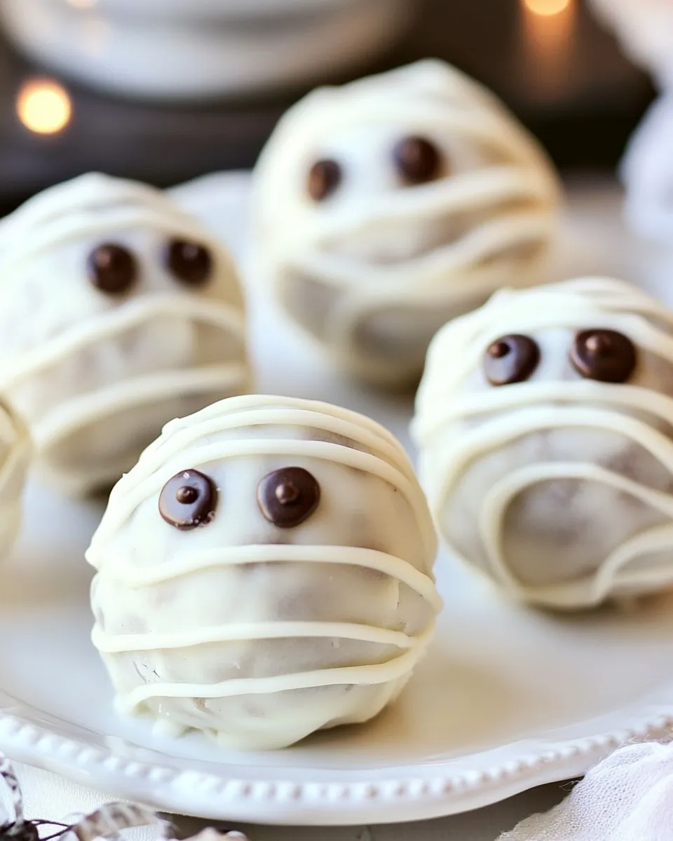 Easy Skinny Mummy Cake Balls photo
