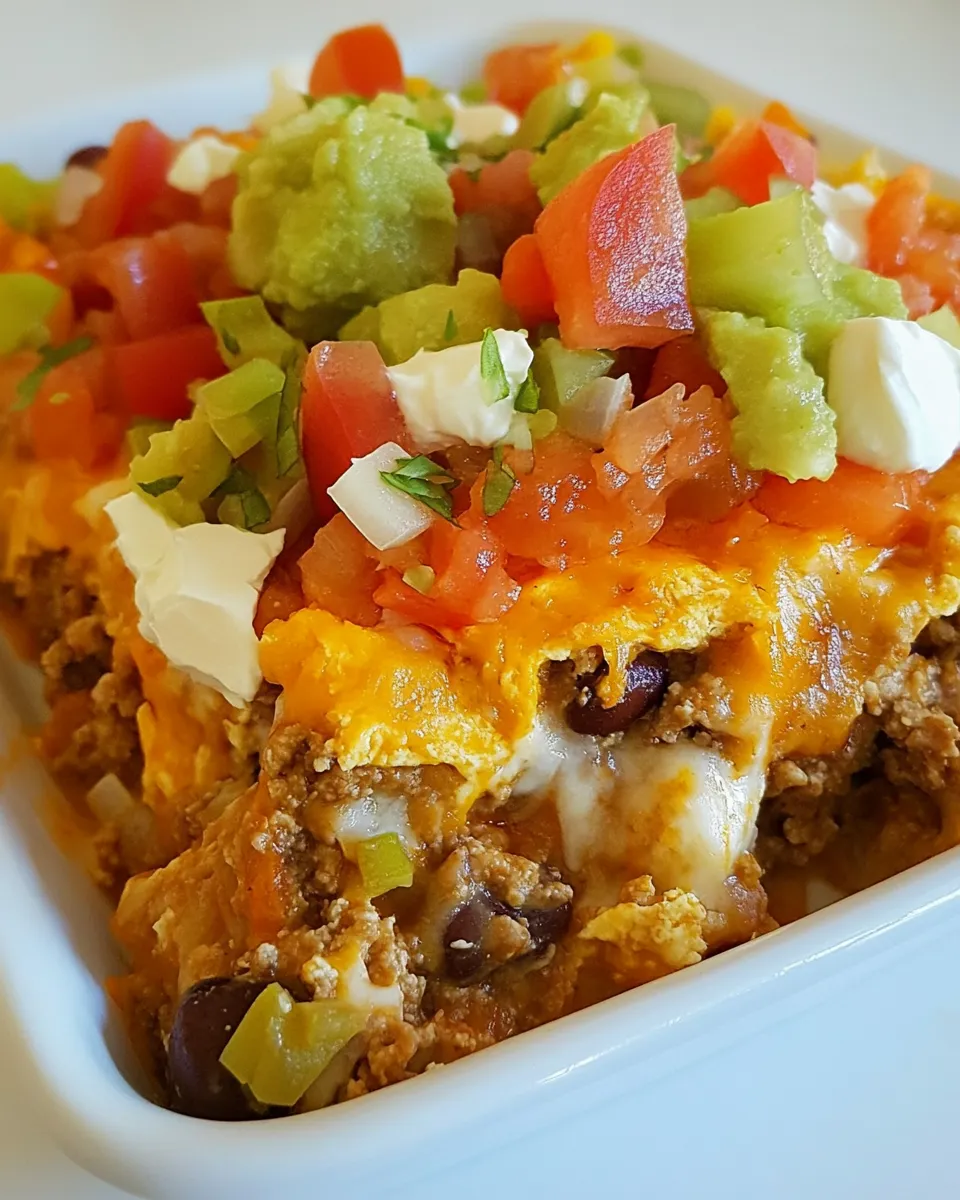 Easy Skinny Taco Casserole recipe photo