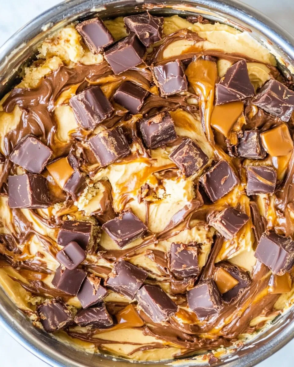 Homemade Slow Cooker Peanut Butter Cup Swirl Cake photo