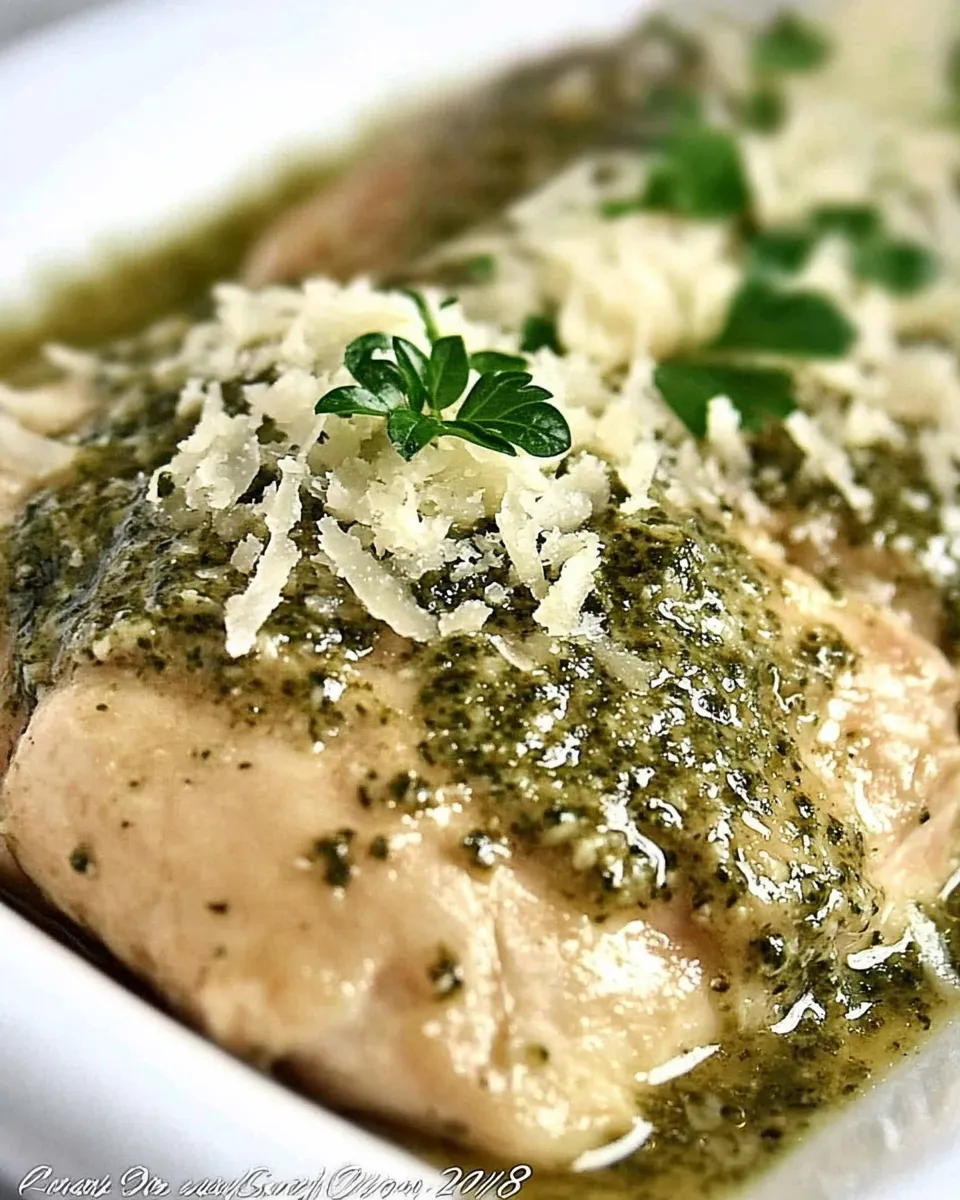 Easy Slow Cooker Pesto Ranch Chicken image
