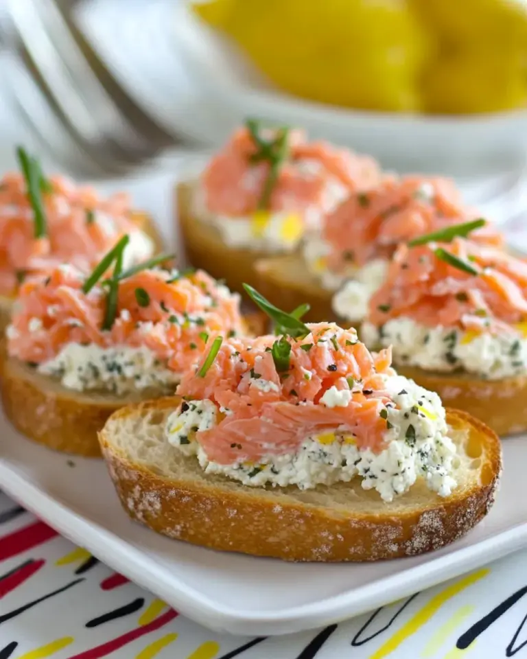 Homemade Smoked Salmon and Ricotta Crostini Recipe photo