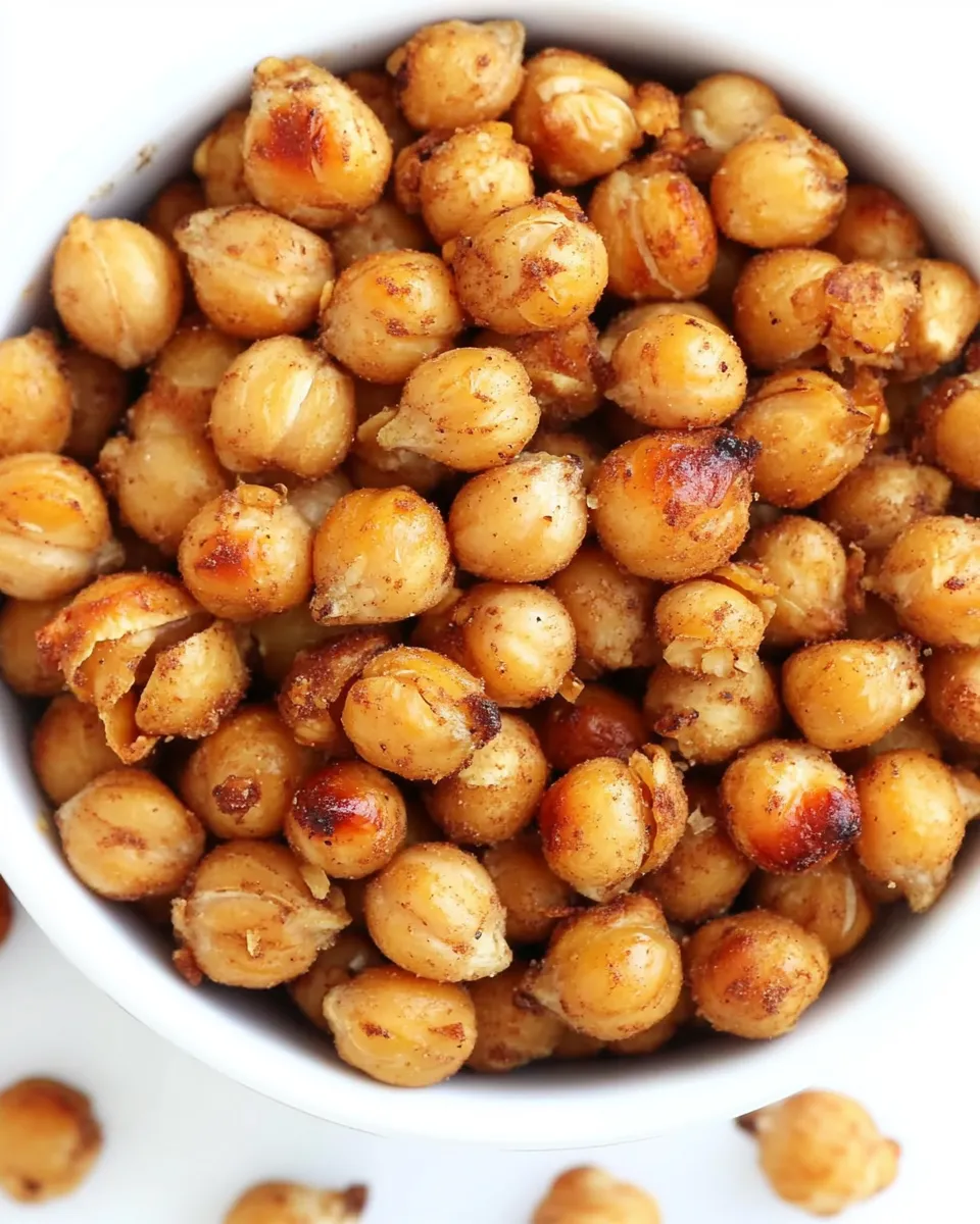 Simple Smoky Roasted Chickpeas (Oil-Free!) shot