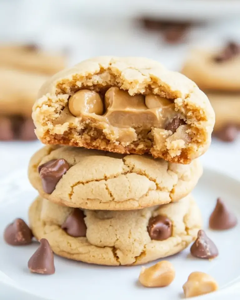 Delicious Soft and Chewy Triple Peanut Butter Cookies photo