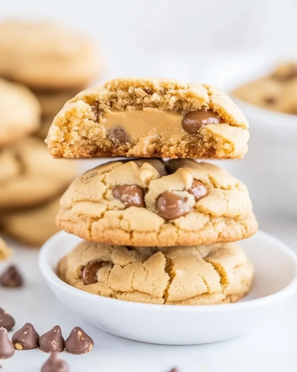 Easy Soft and Chewy Triple Peanut Butter Cookies recipe photo