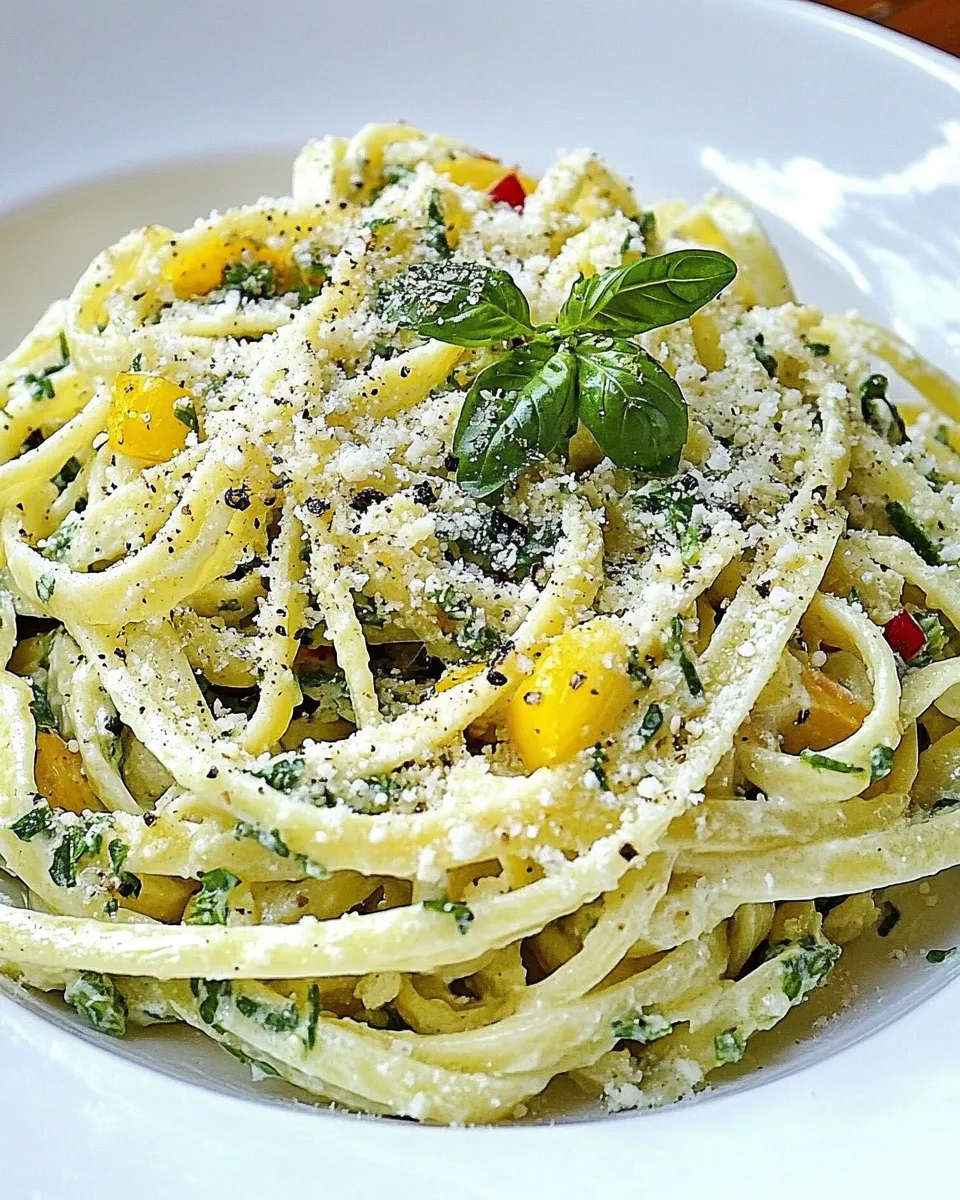 Easy Souper Salad Fettuccine Salad recipe photo