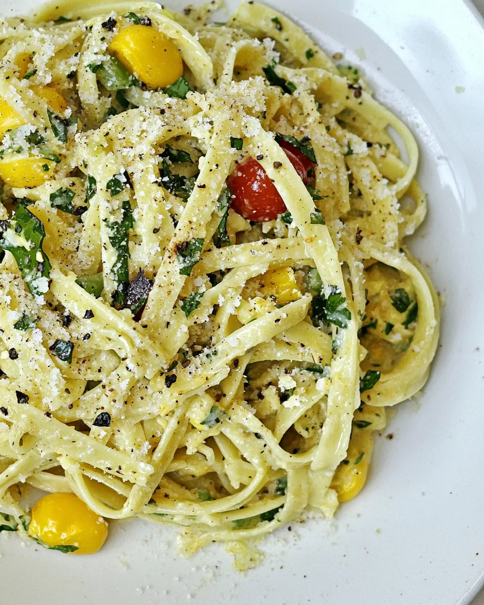 Delicious Souper Salad Fettuccine Salad shot