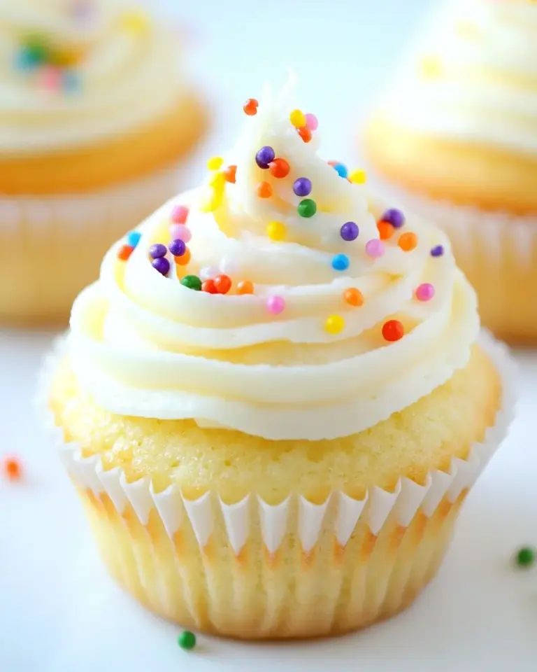 Homemade Sour Cream Vanilla Cupcakes photo