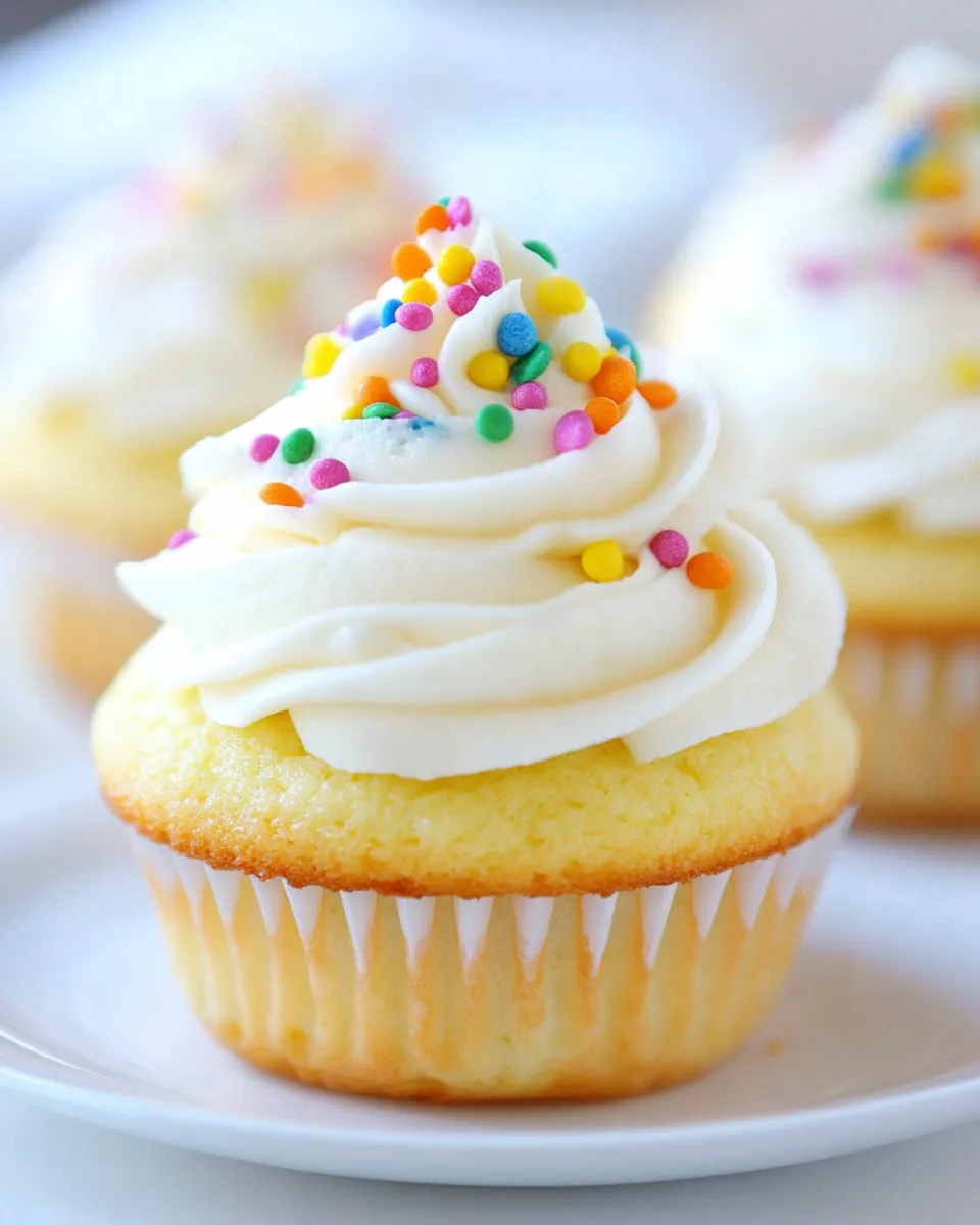 Classic Sour Cream Vanilla Cupcakes image