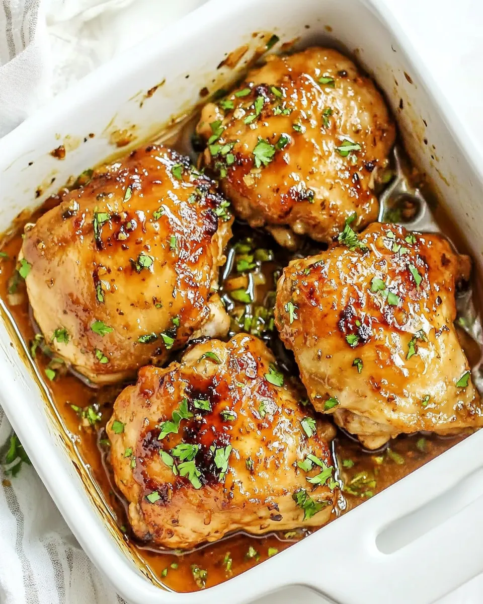 Delicious Spicy Honey Garlic Chicken Thighs image
