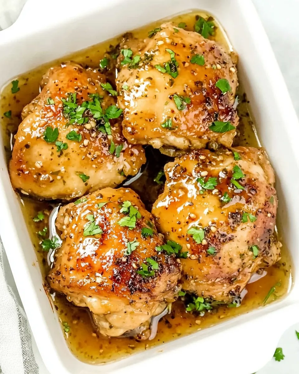 Savory Spicy Honey Garlic Chicken Thighs recipe photo