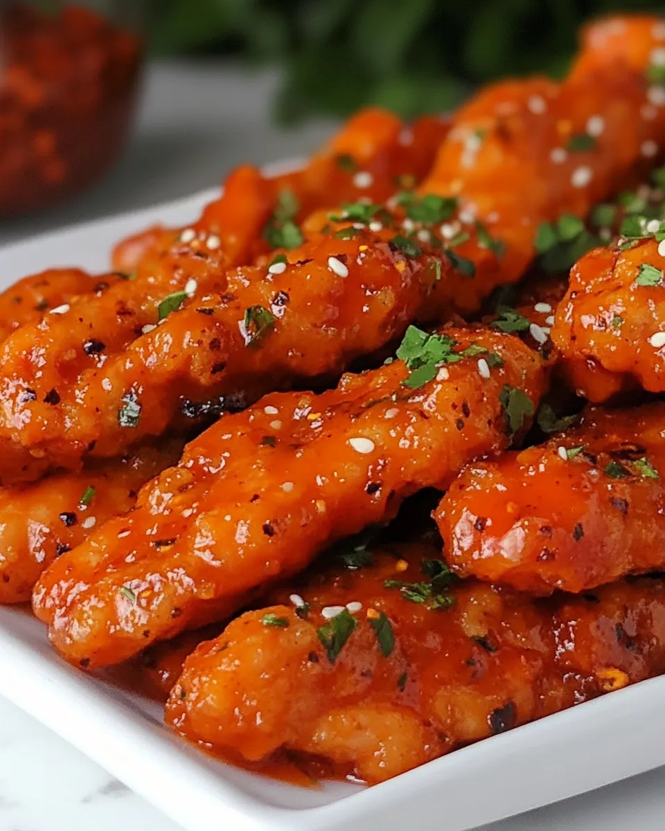 Delicious Spicy Sriracha Chicken Fingers image