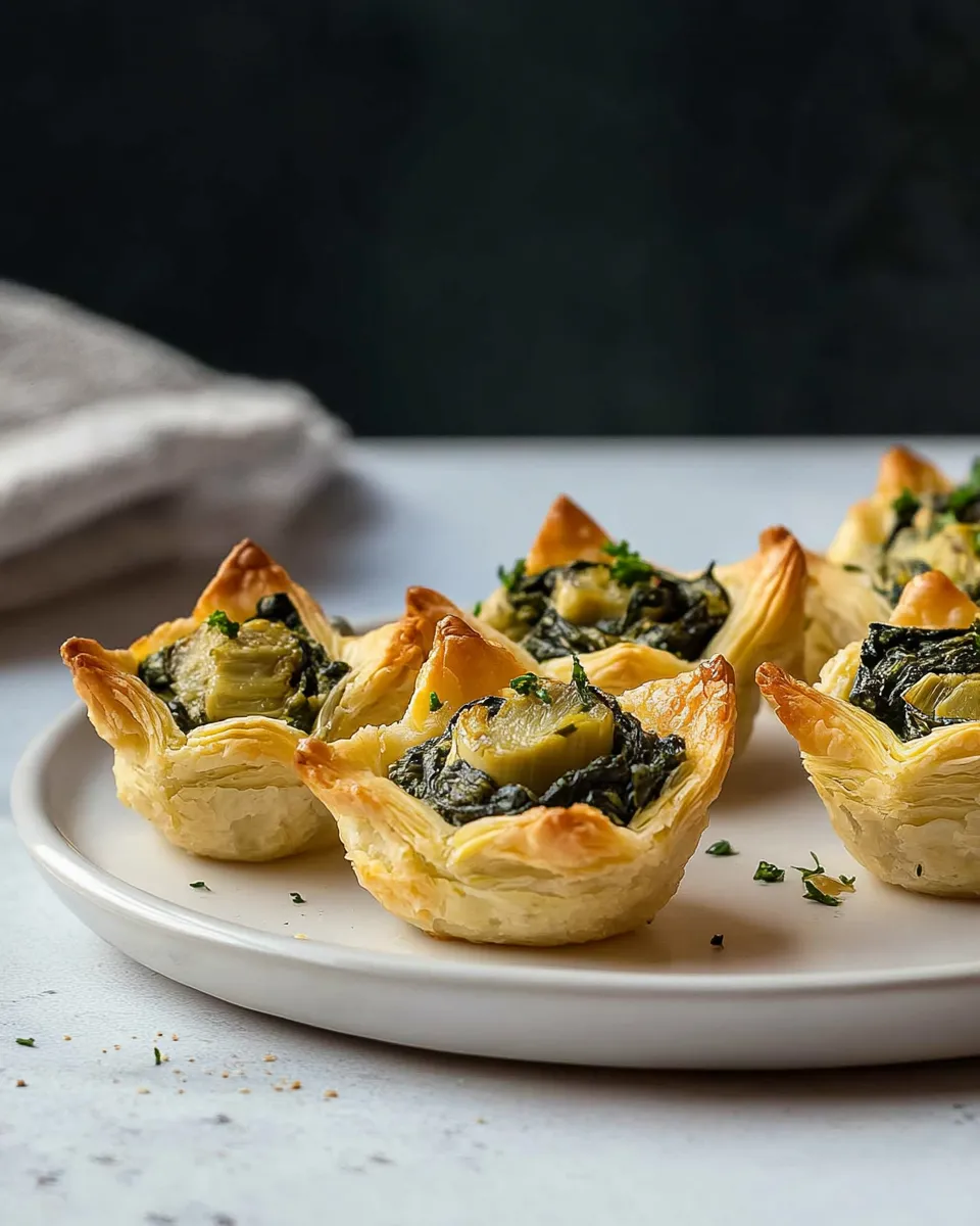 Delicious Spinach Artichoke Bites food shot