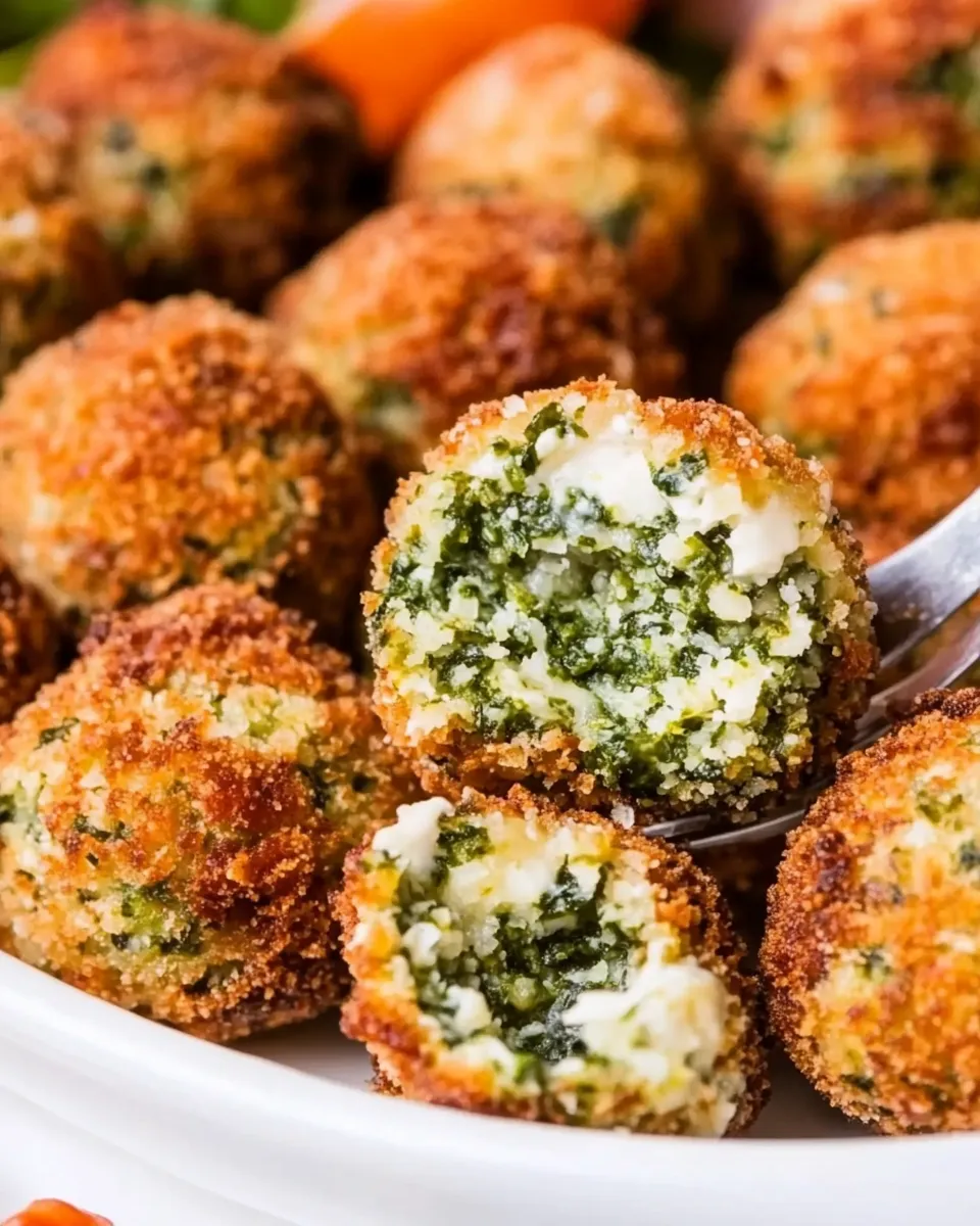 Delicious Spinach Cheese Balls shot