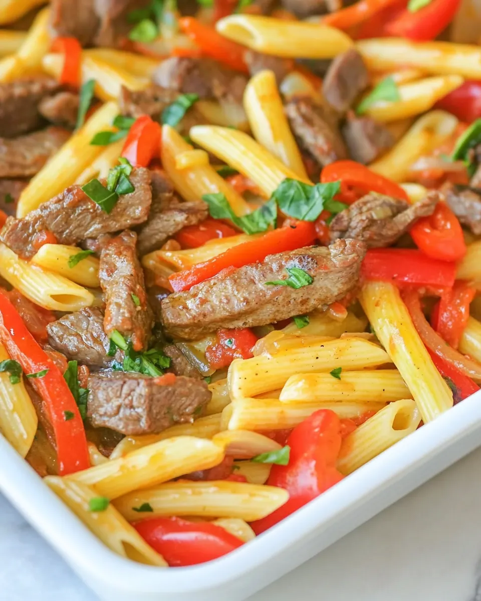 Homemade Steak Fajita Pasta photo