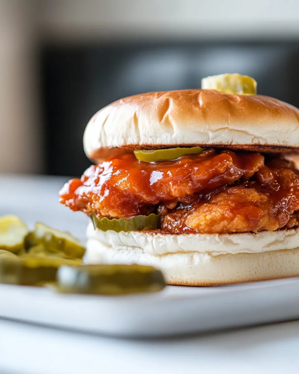 Homemade Sticky Sweet Chili Fried Chicken Sandwiches photo