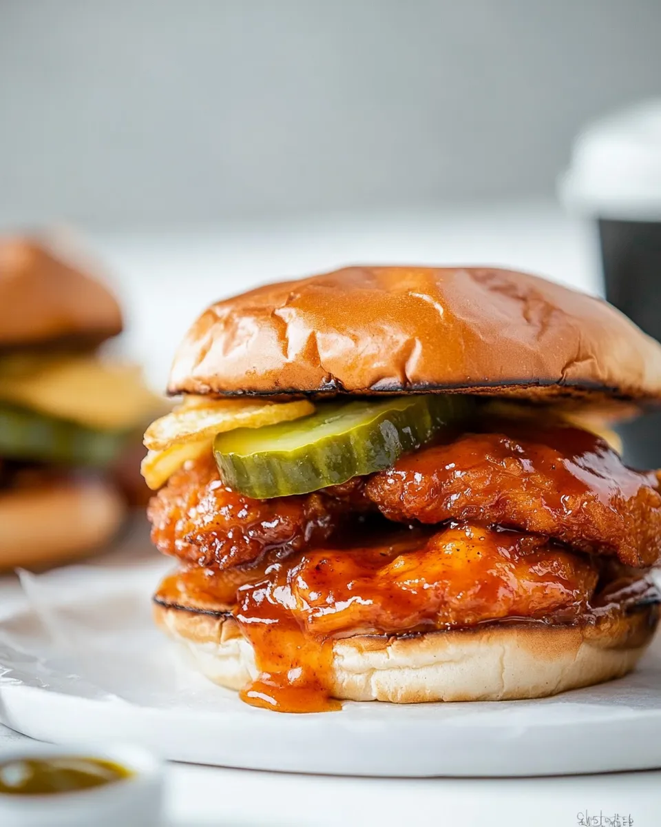 Easy Sticky Sweet Chili Fried Chicken Sandwiches recipe photo