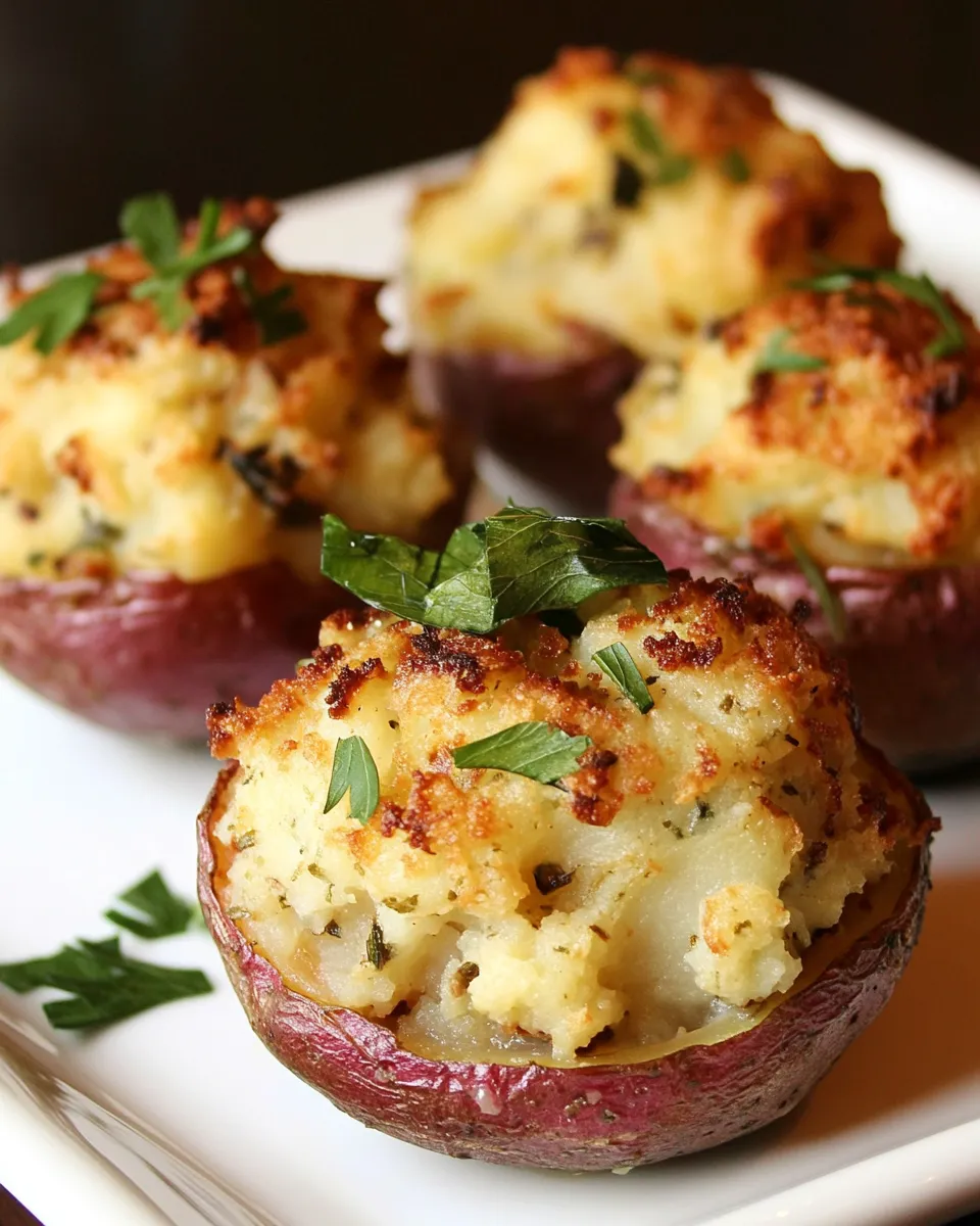 Delicious Stuffed Red Bliss Potatoes shot