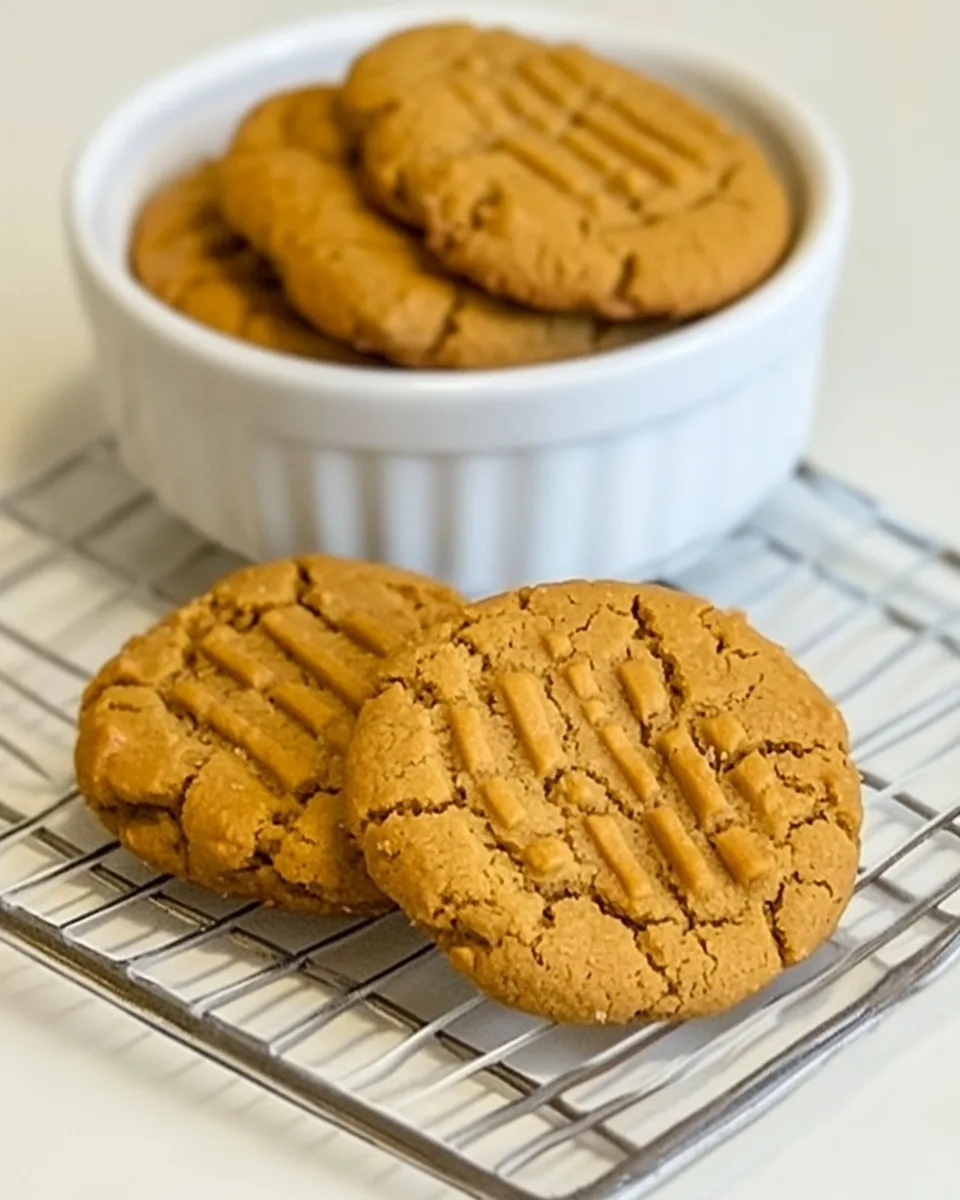 Easy Sugar-Free Peanut Butter Cookies recipe photo