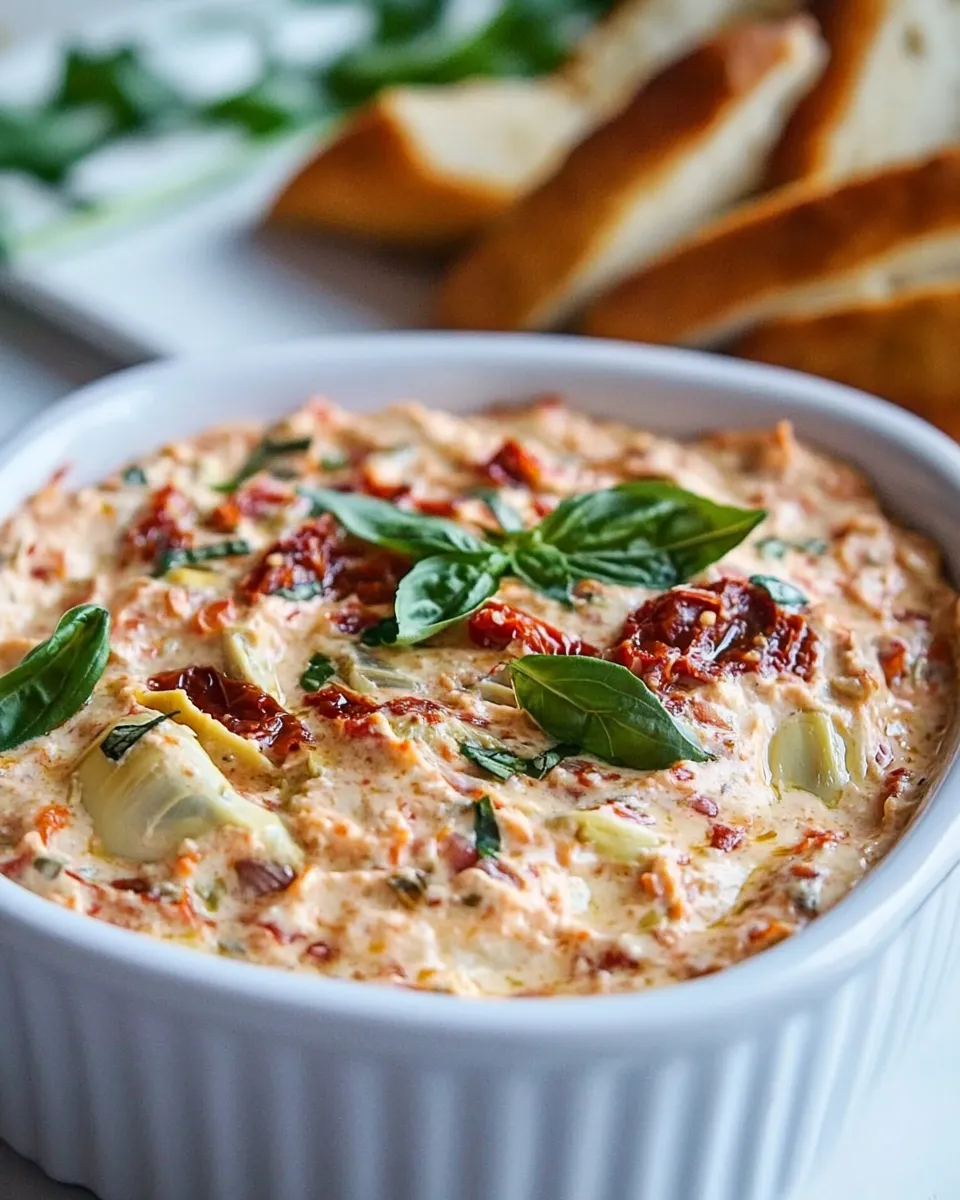Classic Sun-Dried Tomato and Artichoke Dip image